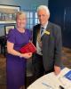 Rotary International President Elect Jennifer Jones with President Colin Mitchell